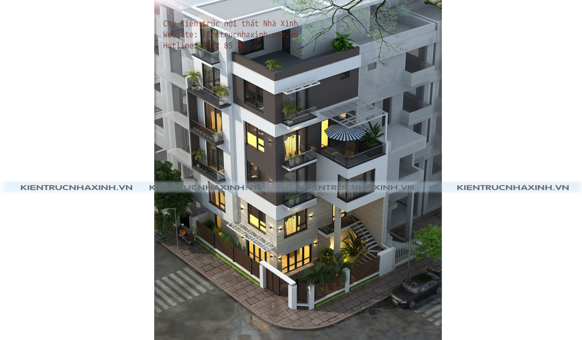 Mẫu thiết kế nhà 7m x16m gia đình A Kiên phố Nguyễn Tuân