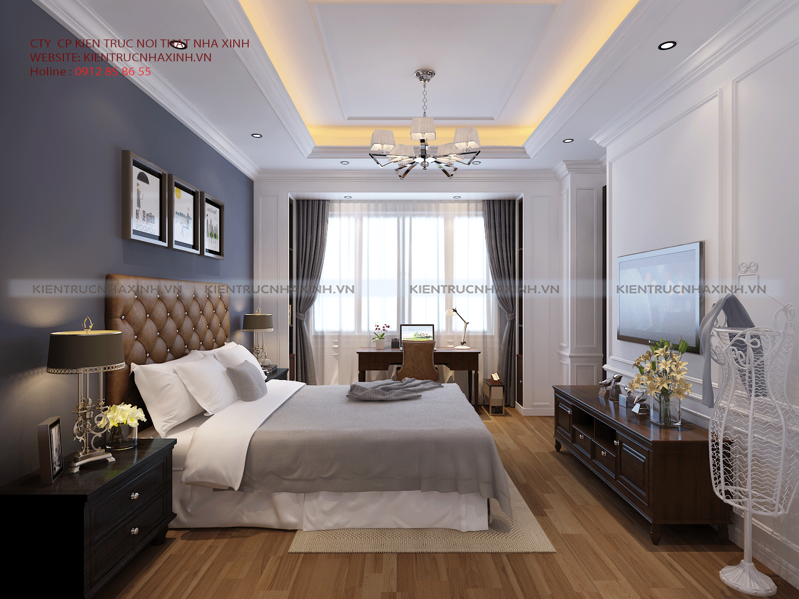 Mẫu thiết kế nội thất nhà ở gia đình A Xuân - Time City Hà Nội: