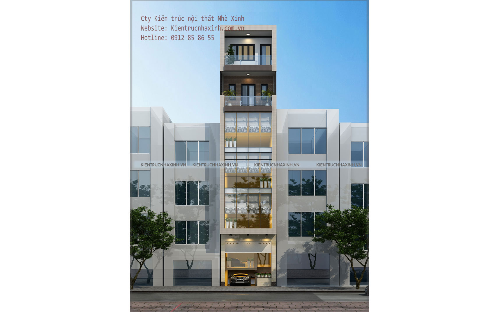 Mẫu thiết kế nhà phố 5.5 x 17m gia đình A Lợi - Thượng Đình - Thanh Xuân